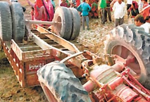 boy death in road accident, three injured