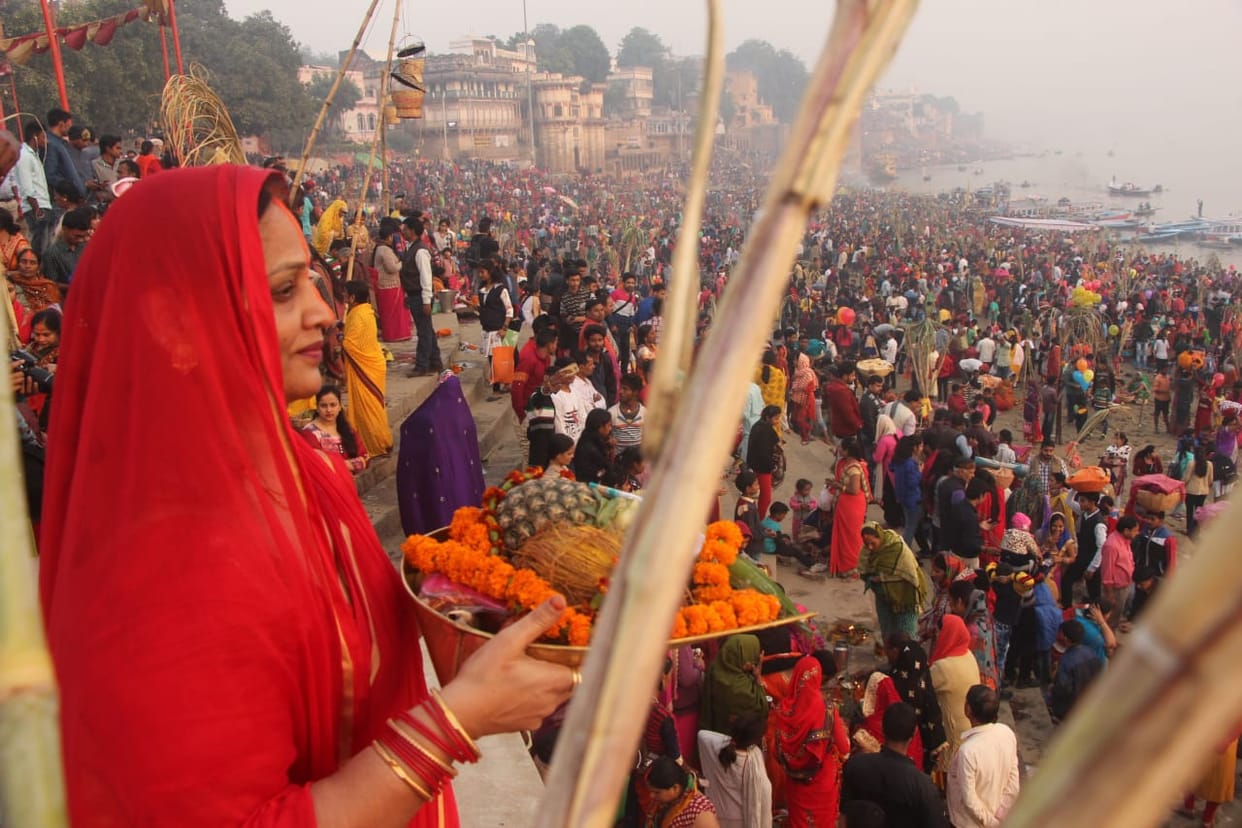 Chhath Puja 2018 celebration in varanasi see photos