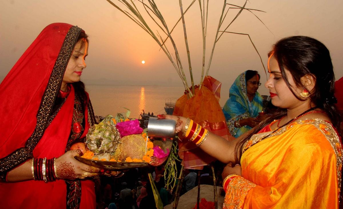 Chhath puja last day celebration in varanasi