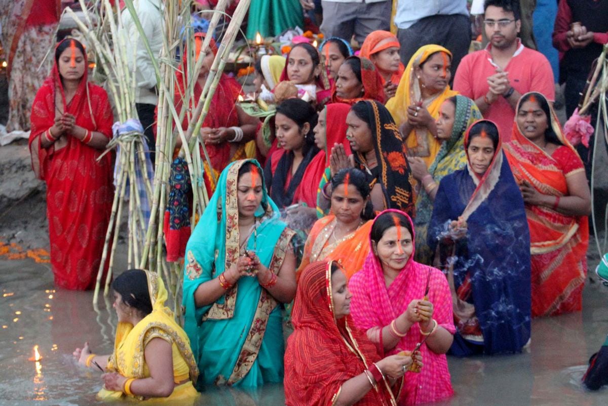 Chhath puja last day celebration in varanasi