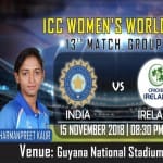 Women t20  World cup: When, where and how to watch live streaming between India and Ireland