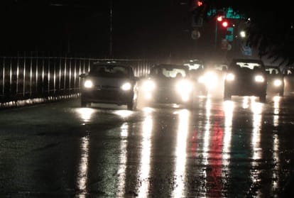 rainfall in Chandigarh, Panchkula and Mohali at Night