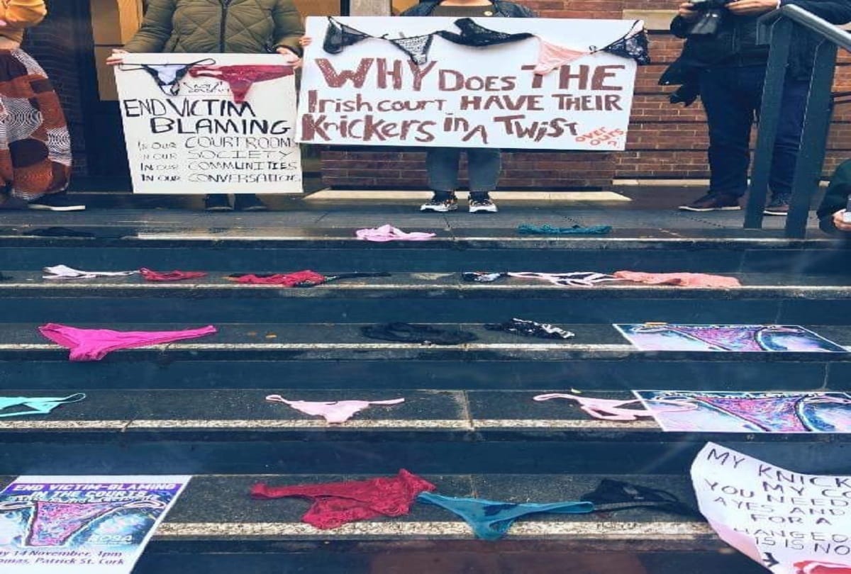 Irish mp held up thong in parliament to protest victim blaming in rape cases