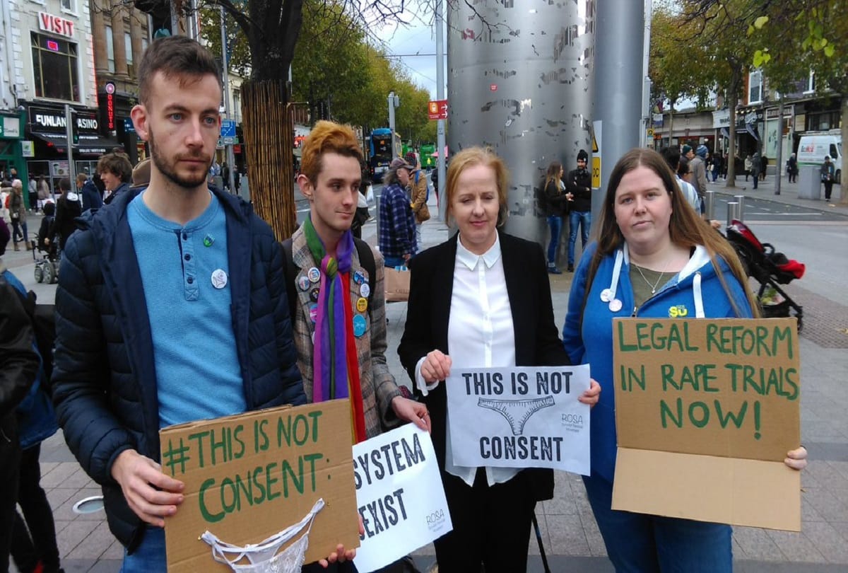 Irish mp held up thong in parliament to protest victim blaming in rape cases