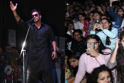 Singer Mankirt Aulakh reached at Star Night in PU Of chandigarh