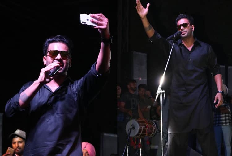 Singer Mankirt Aulakh reached at Star Night in PU Of chandigarh