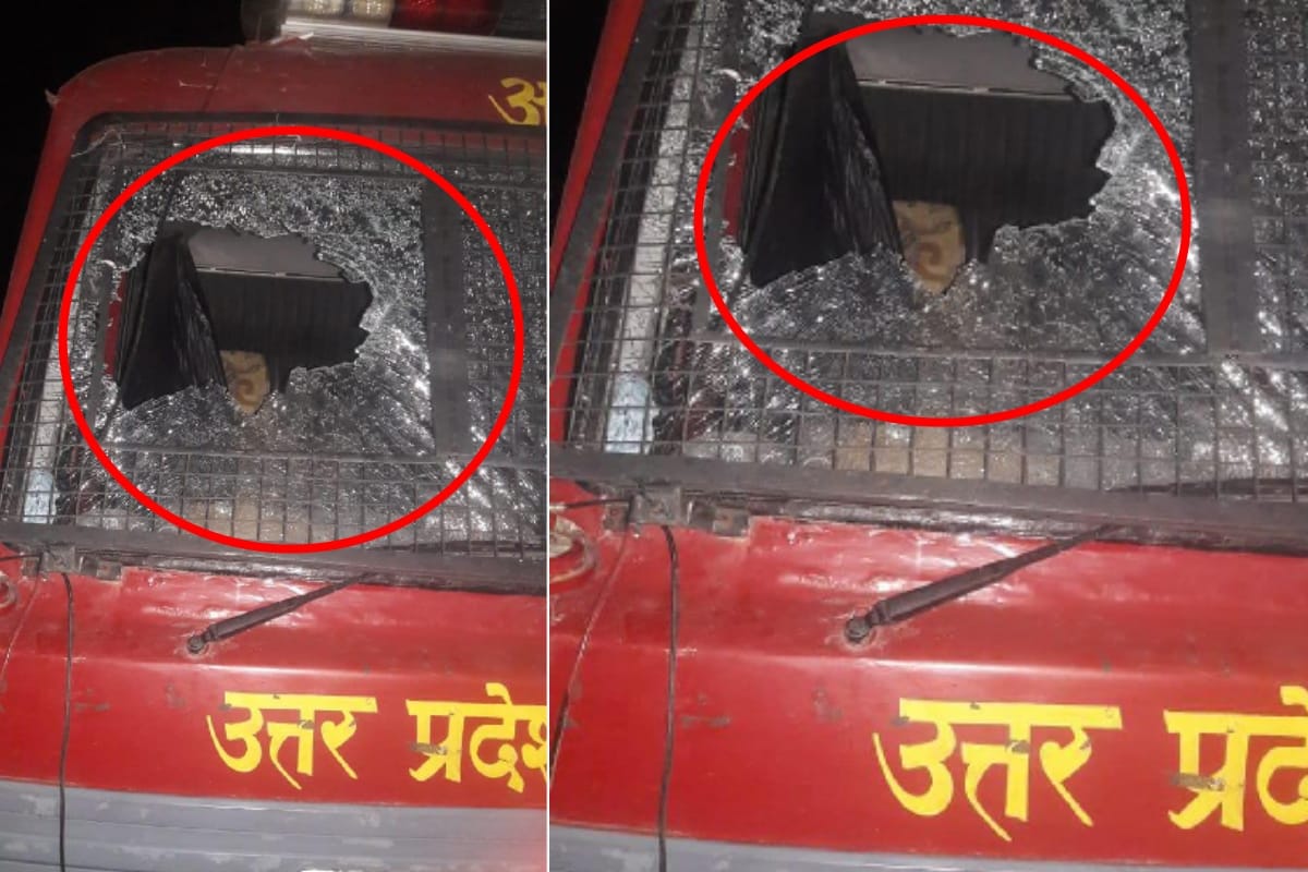 आग  बुझाने गई टीम से बदसलूकी , गाडी में की तोड़फोड़
