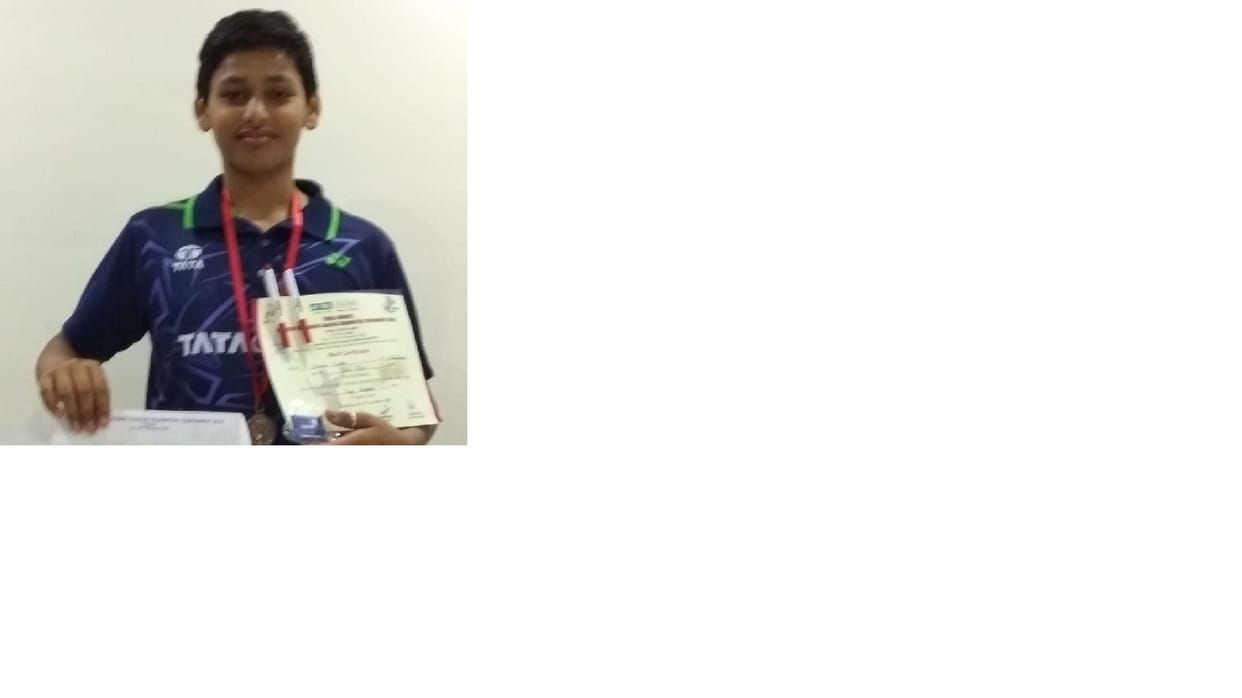 Naman won bronze in All India Mini Sub Junior Badminton Ranking Tournament