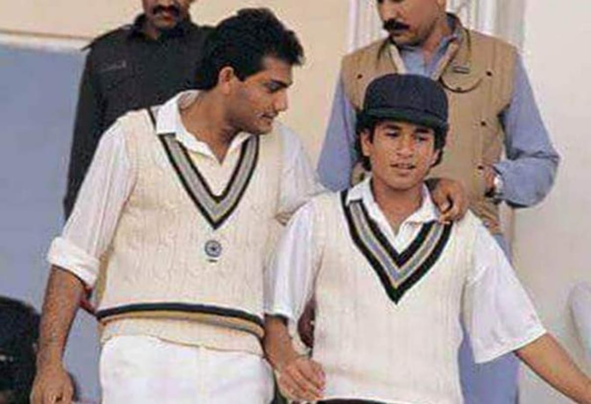 sachin tendulkar when first time faced his brother ajit tendulkar on ground