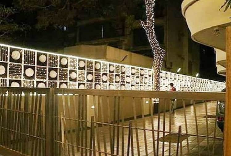 Deepika Padukone and Ranveer Singh Mumbai house decorated with lights and flowers