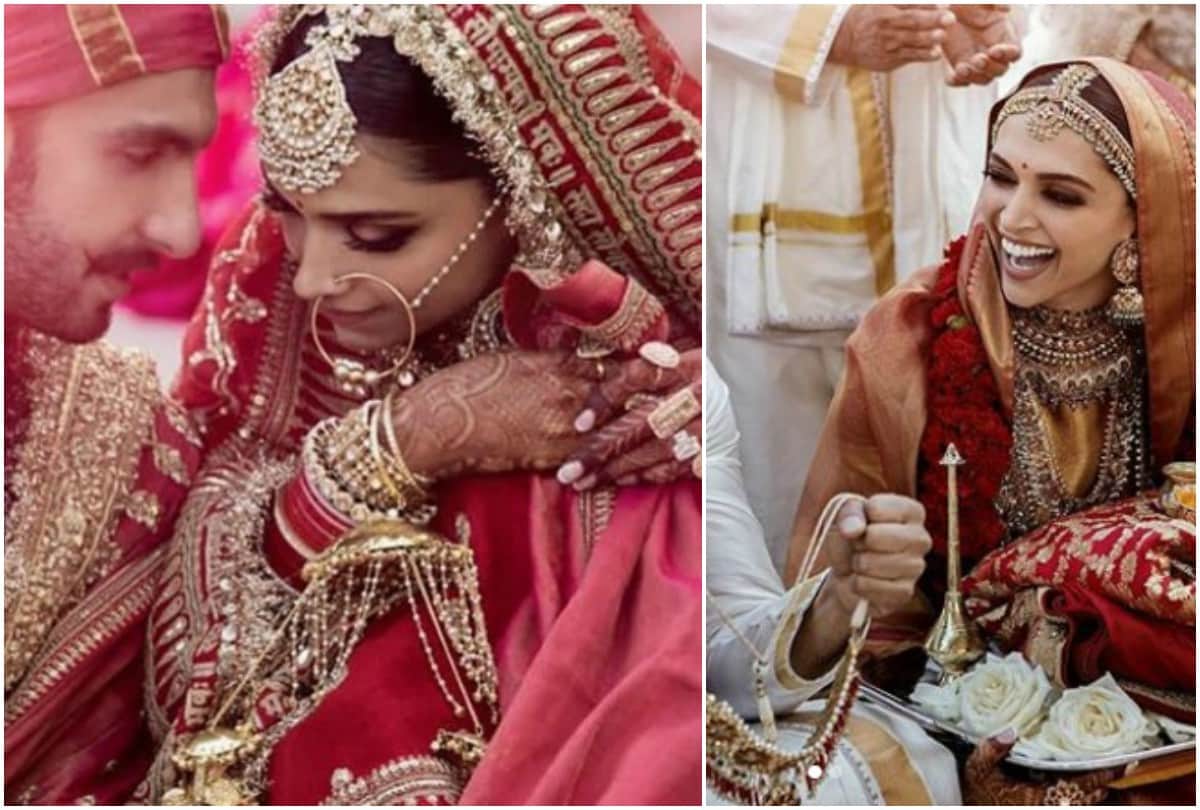 Ranveer Singh written Deepika Padukone name on his palm in mehendi