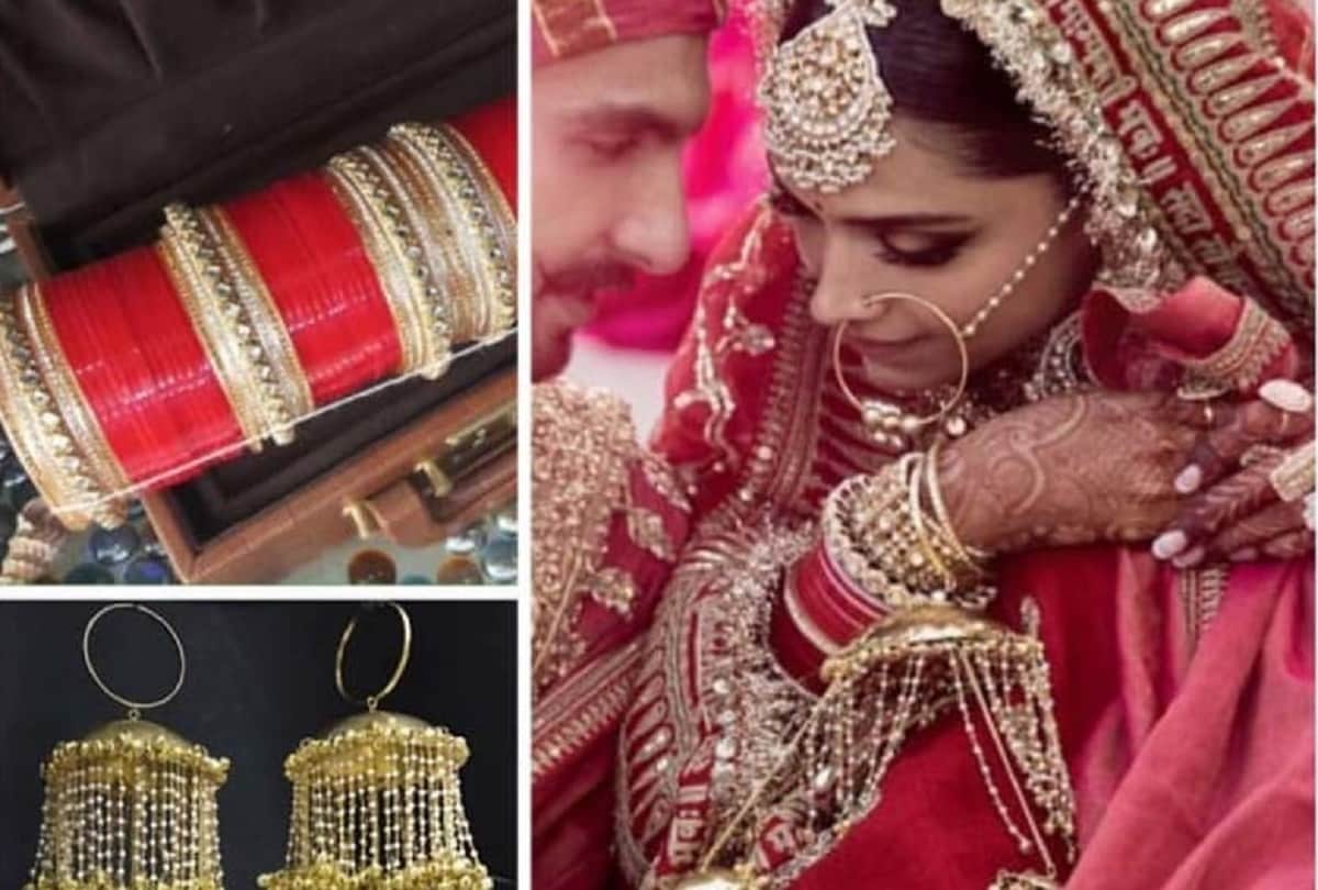 Deepika Padukone lehanga Chunari Embroidered with Gold