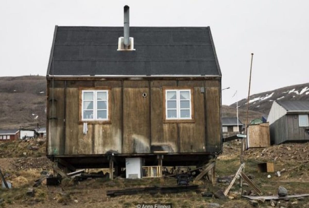 remote Arctic town which melting gradually