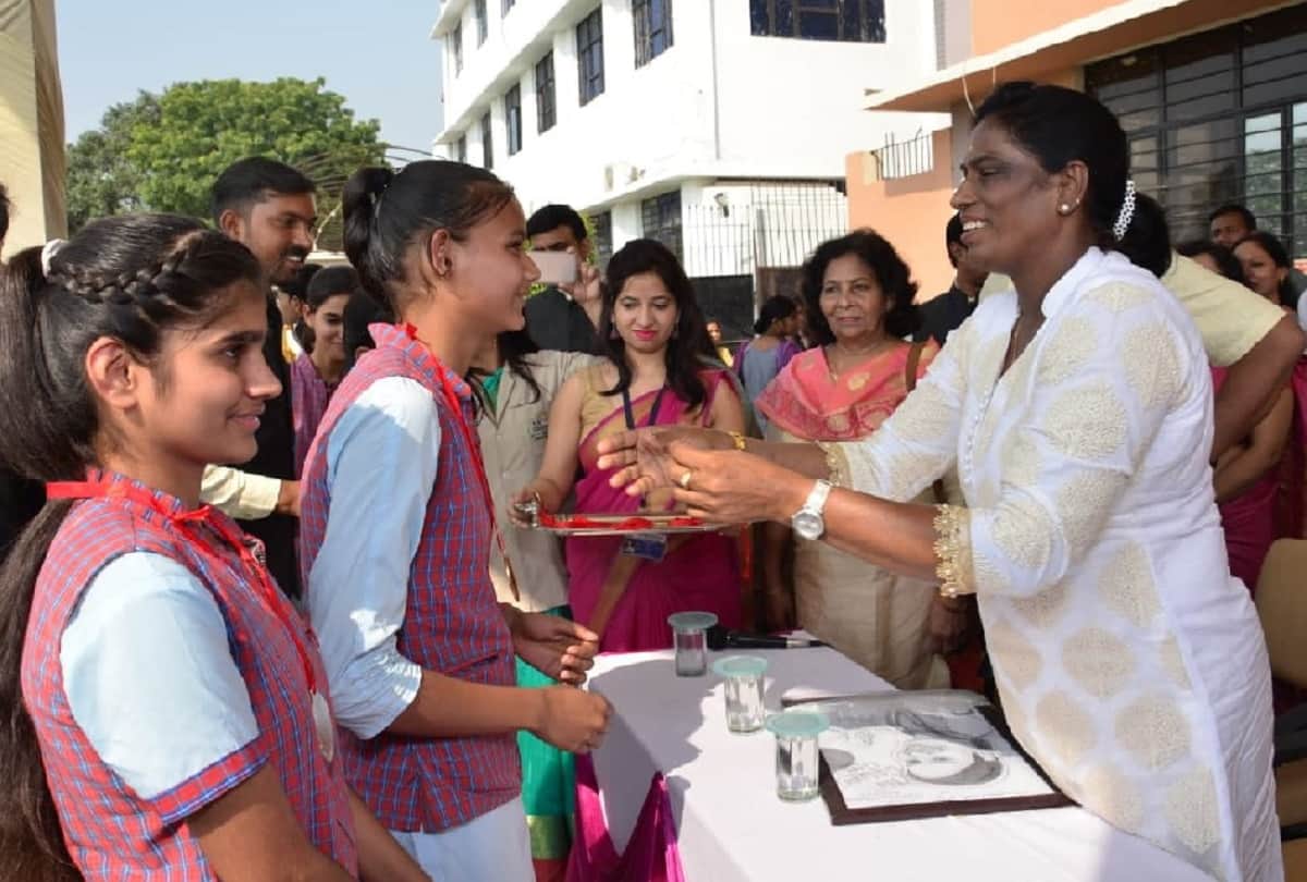 Meerut, pt usha reaches bds international school and said that girls should make a career in sports