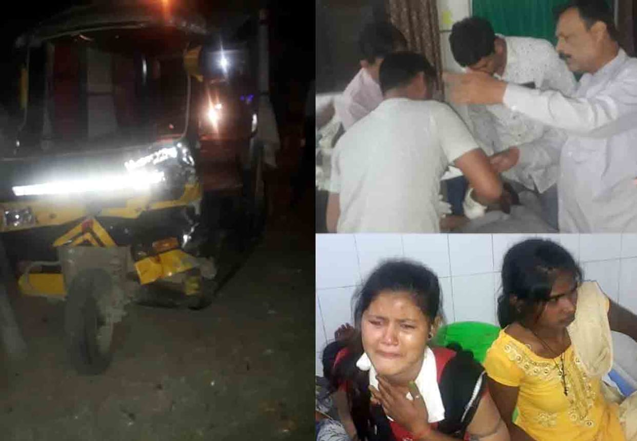 one died and twelve injured in road accident in chitrakoot