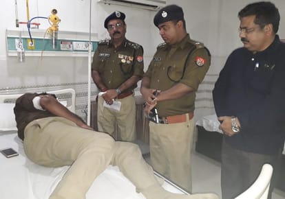 Police encounter in azamgarh two gangaster injured