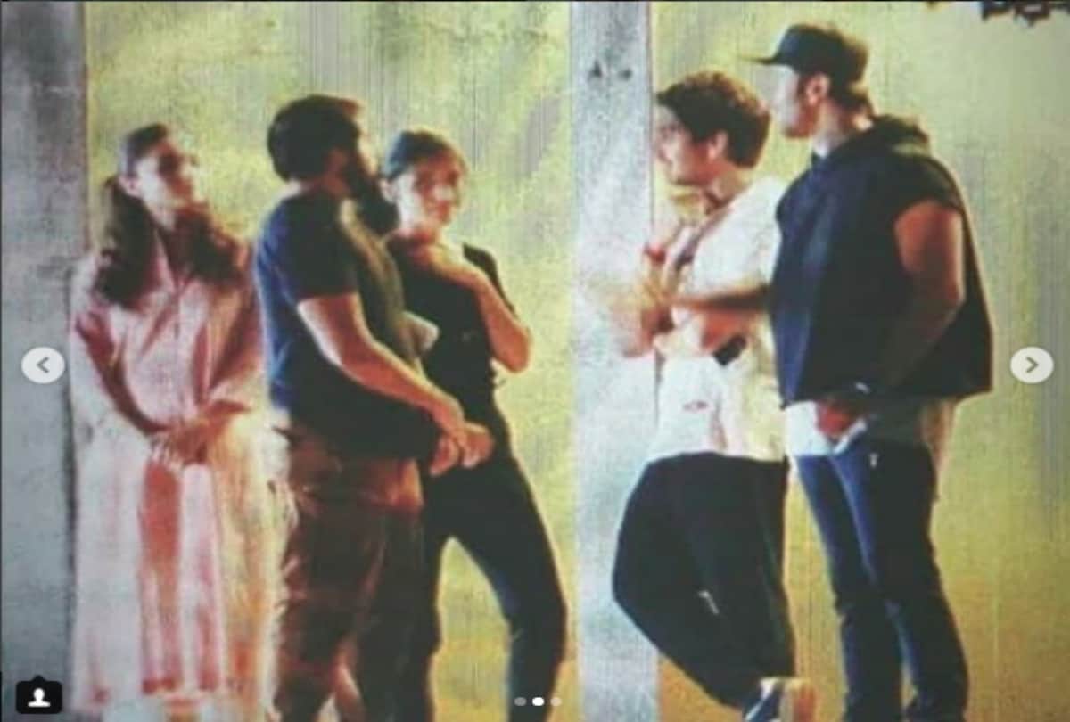Alia Bhatt and Ranbir Kapoor photo of Brahmastra set has been viral