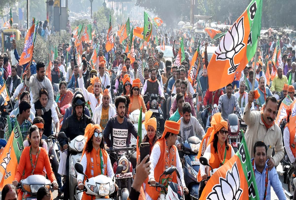 BJP Kamal sandesh yatra Bike Rally organized in Meerut