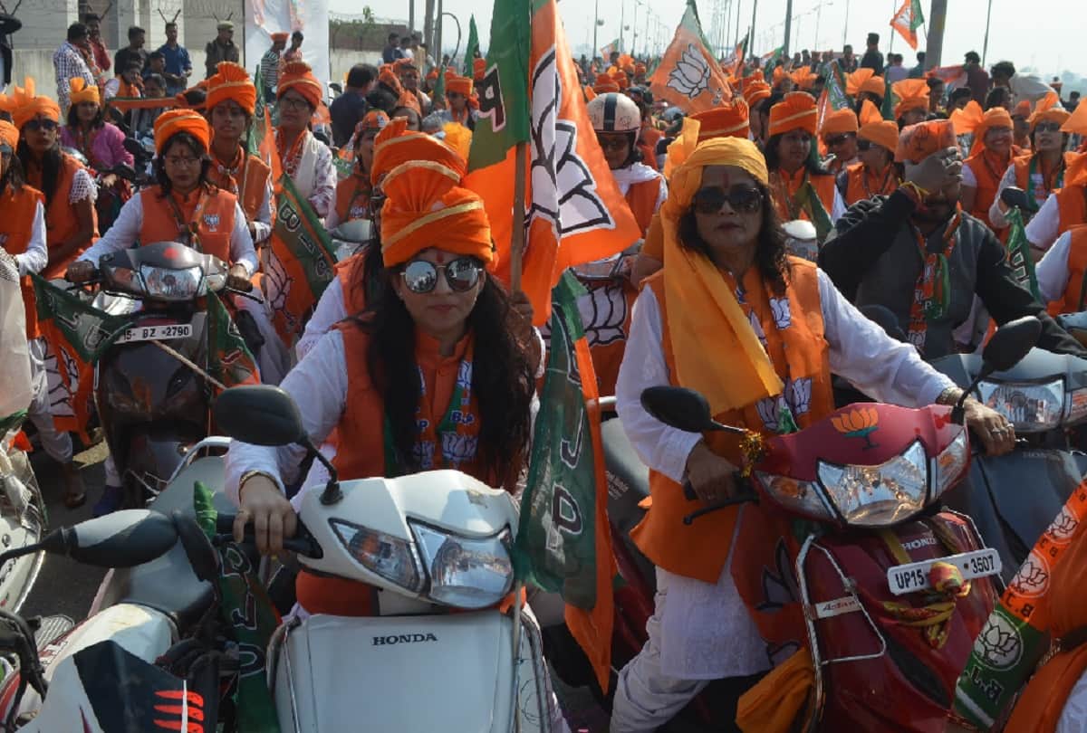 BJP Kamal sandesh yatra Bike Rally organized in Meerut