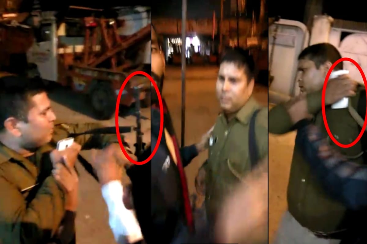 men Efforts to snatch rifle from drunken cop of Police allegations of tampering video viral