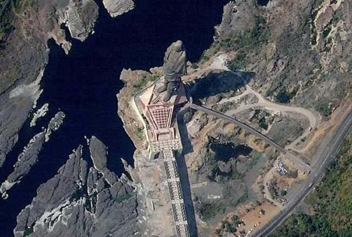 This Is How Sardar Patel Statue Of Unity Looks From Space
