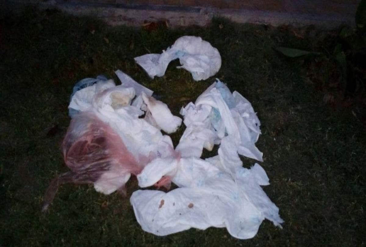 people and teenagers drink used sanitary pads boiled dirty water in indonesia