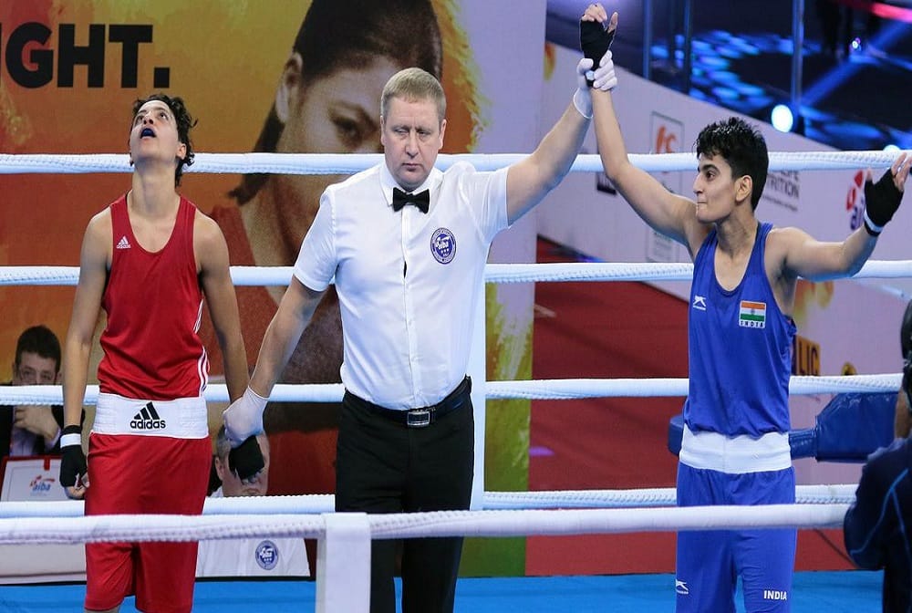sonia lather beat Taoujani Doaa of Morocco to enter pre-quarter-final in World Boxing Championships