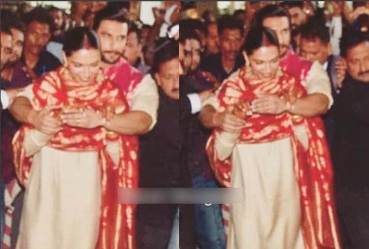 ranveer singh deepika padukone reached mumbai airport look at the photo