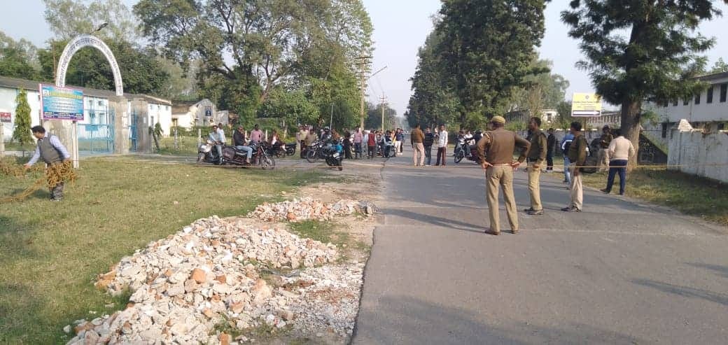 dangerous elephant reaching the gate of BHEL haridwar