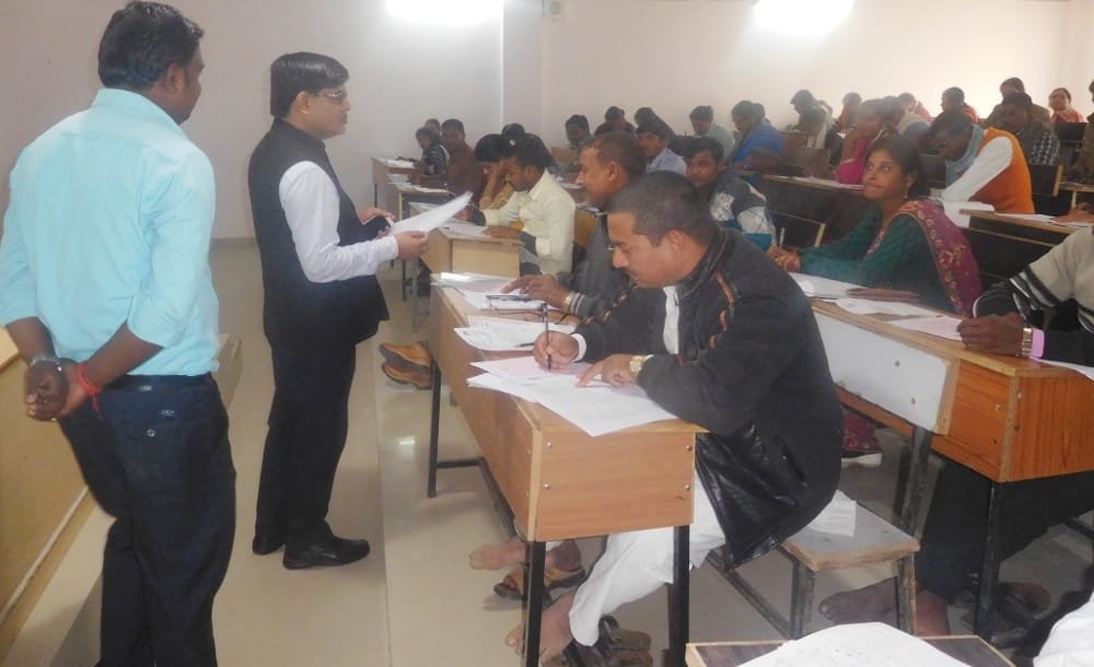 Expected test taker with OMR sheet