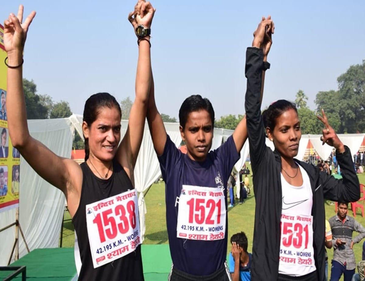 jyoti shankar gawte wins indira marathon for the sixth time