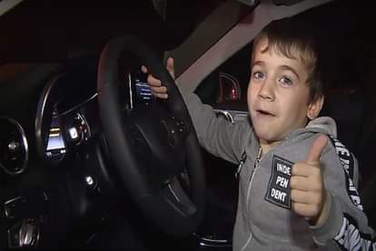 Five year old boy is given a MERCEDES by Chechen leader as reward