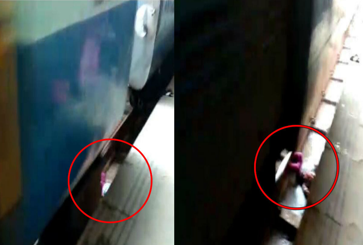 train run over one year old baby girl at mathura railway station