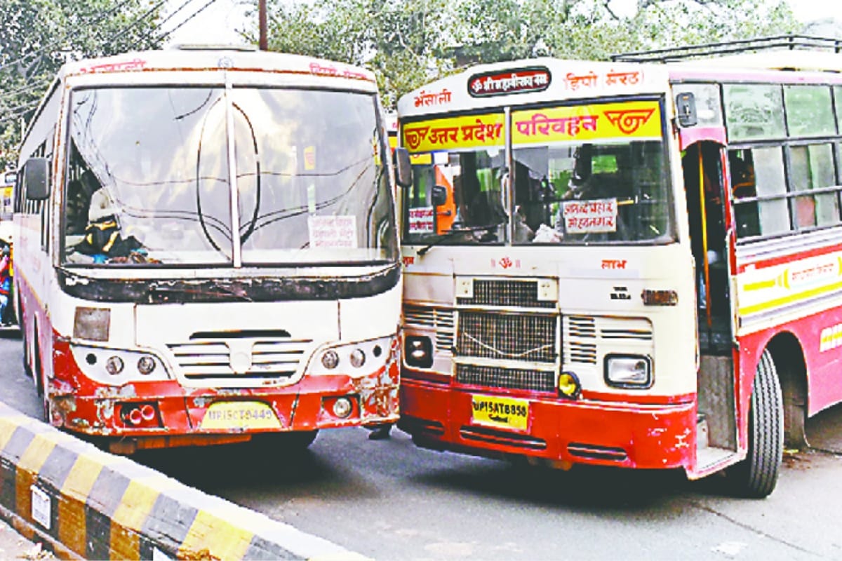 Roadways bus station making trouble for meerut city people  traffic police unaware