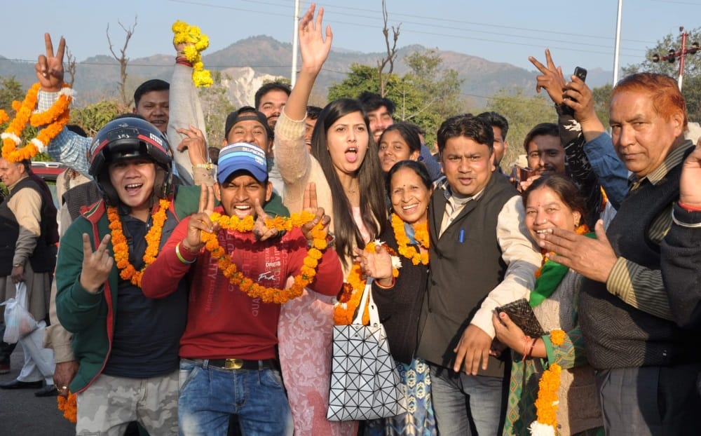 Eight village heads, eight area panchayat members declared