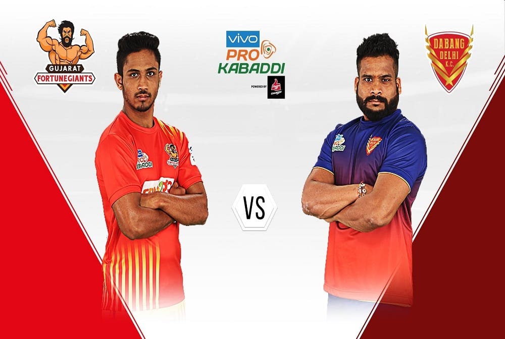 Dabang Delhi K.C. beat Gujarat Fortunegiants by 29-26 in pro kabaddi 2018