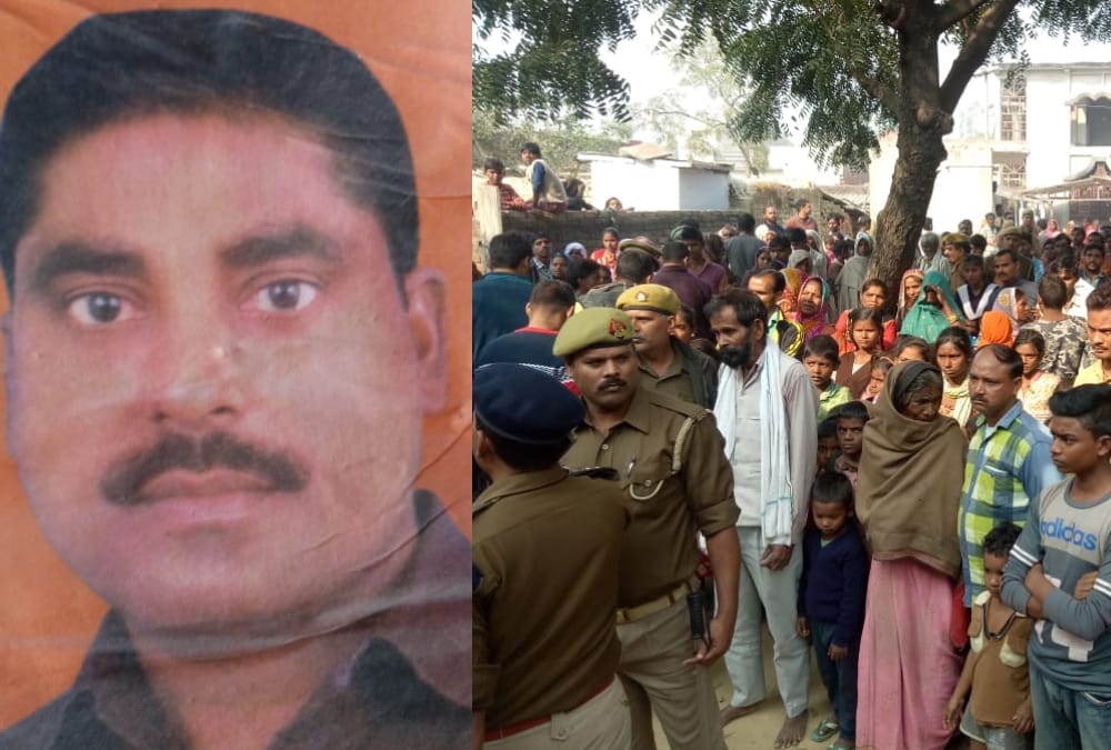 husband of pradhan shot dead in bachharawan raebareli.