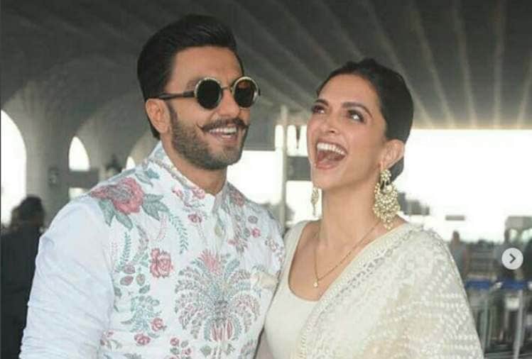 ranveer singh and deepika padukone at Mumbai airport on their way to Bangalore