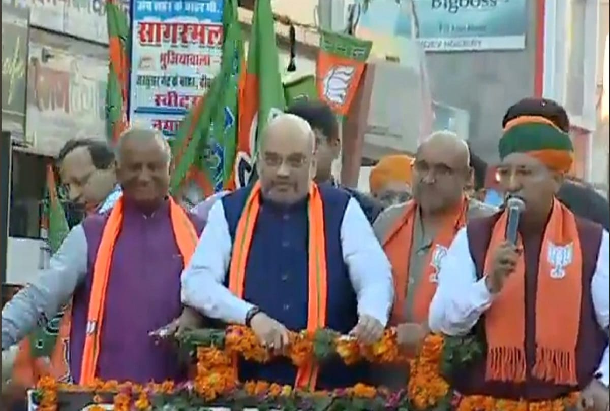 rajasthan assembly election 2018:  amit shah road show campaign bikaner