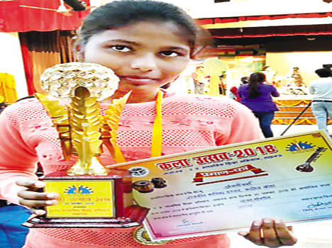 Anjali first place in singing