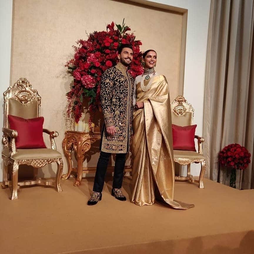 deepika padukone and ranveer singh bangalore reception look detail leak