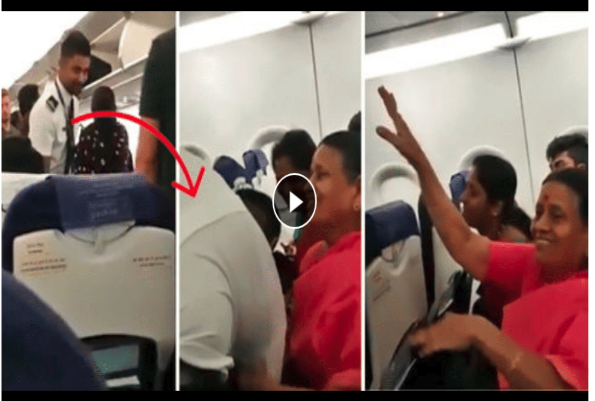 indigo pilot touches mother and grandmother before the maiden flight