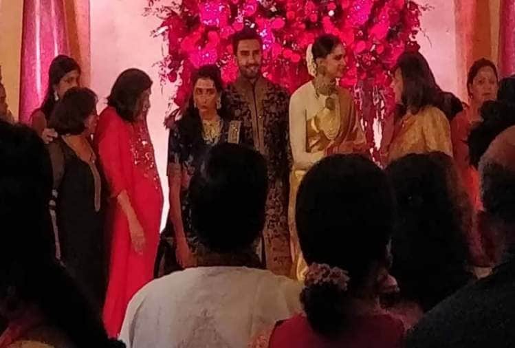deepika padukone sister anisha grab lime light in ranveer wedding reception