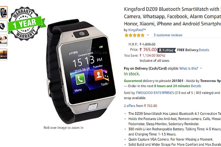 Kingsford dz09 bluetooth store smartwatch