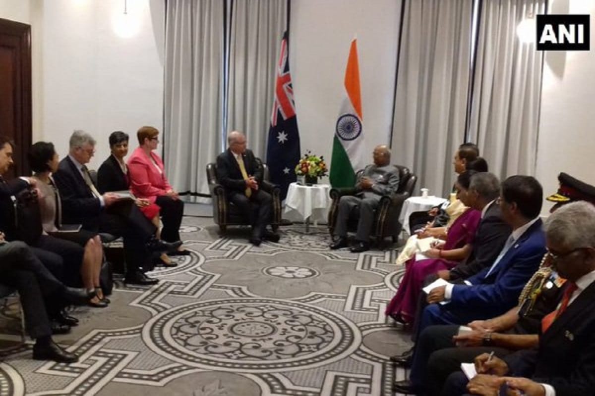 President Ramnath Kovind meets Australian PM Scott John Morrison in Sydney
