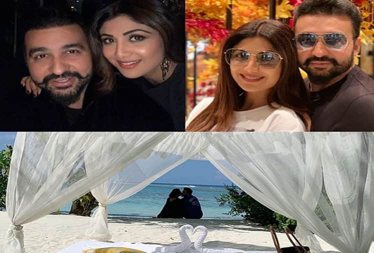 Shilpa Shetty celebrating 9 wedding anniversary with Raj Kundra in Maldives shared romantic post
