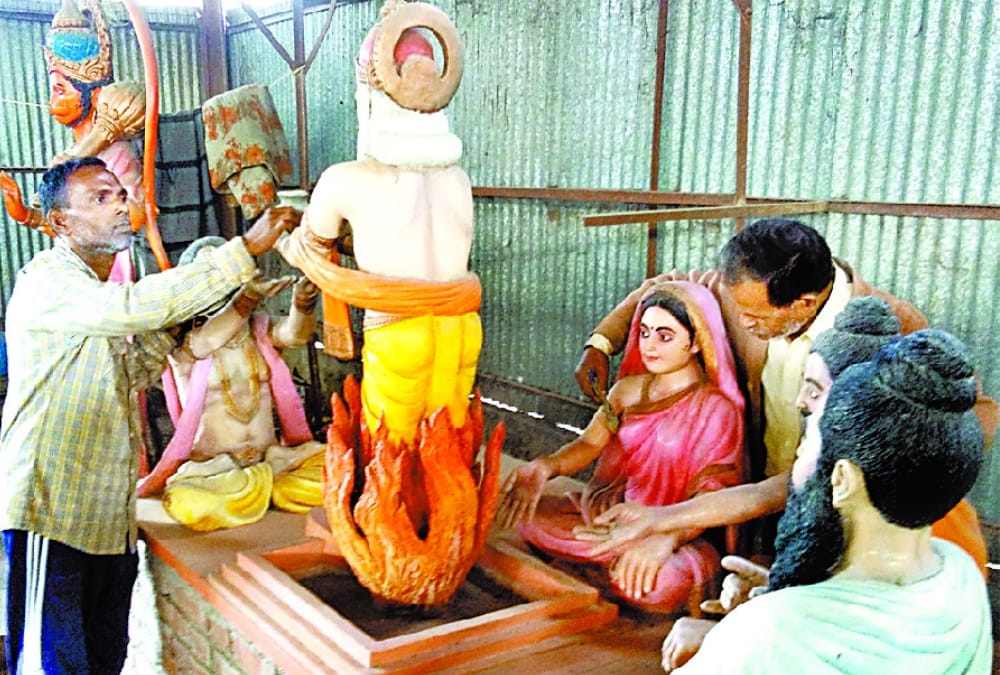 idols are being prepared in ayodhya for ram temple.