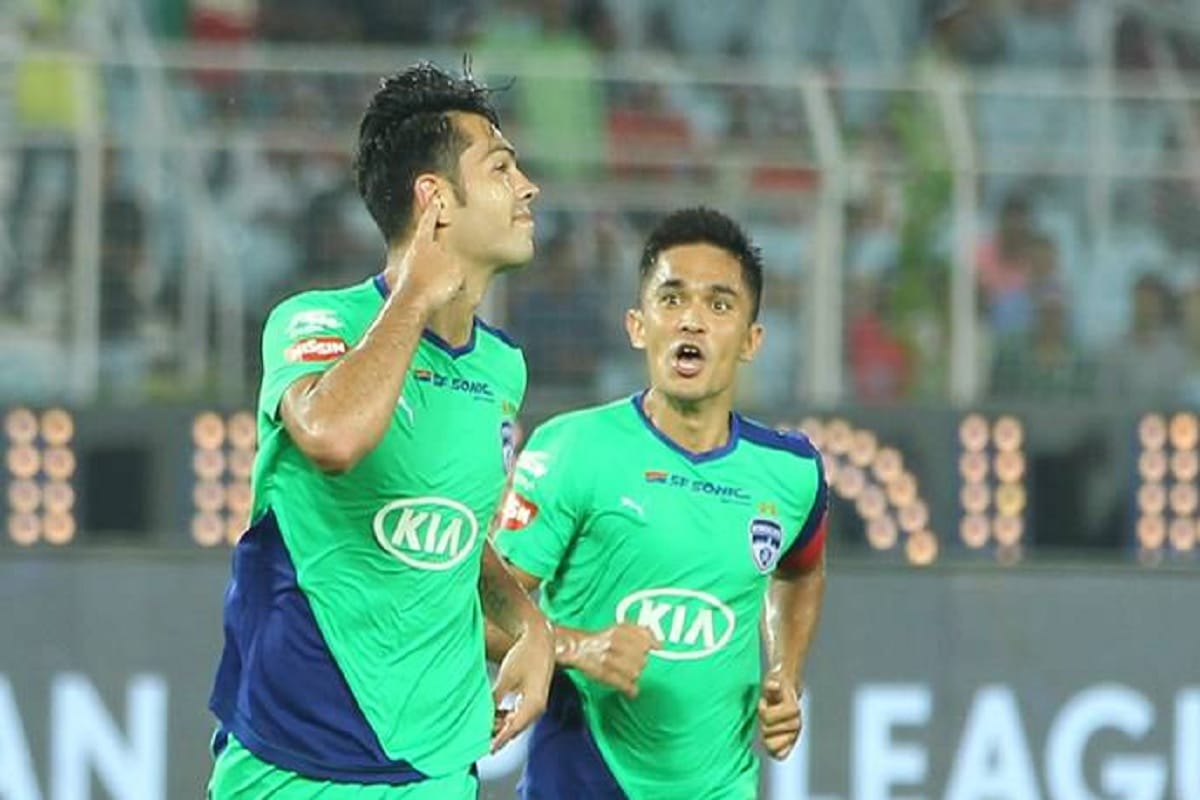 bengaluru fc beat goa by 2-1 in indian super league 2018
