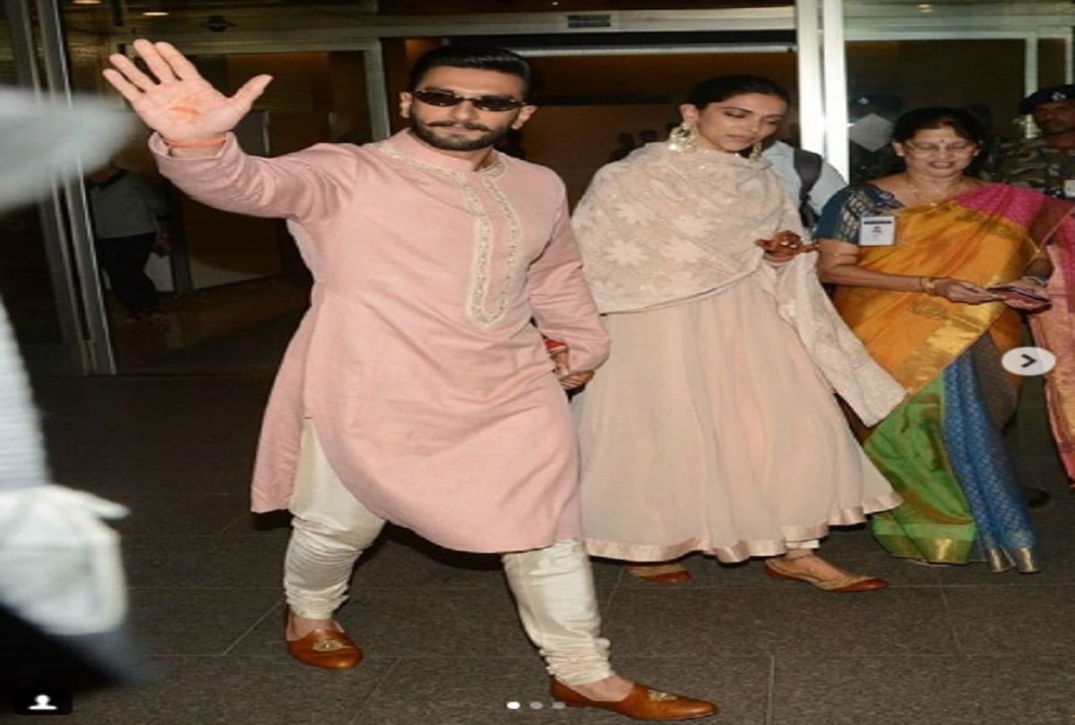 Ranveer Singh in Deepika Padukone's shoes at Mumbai airport