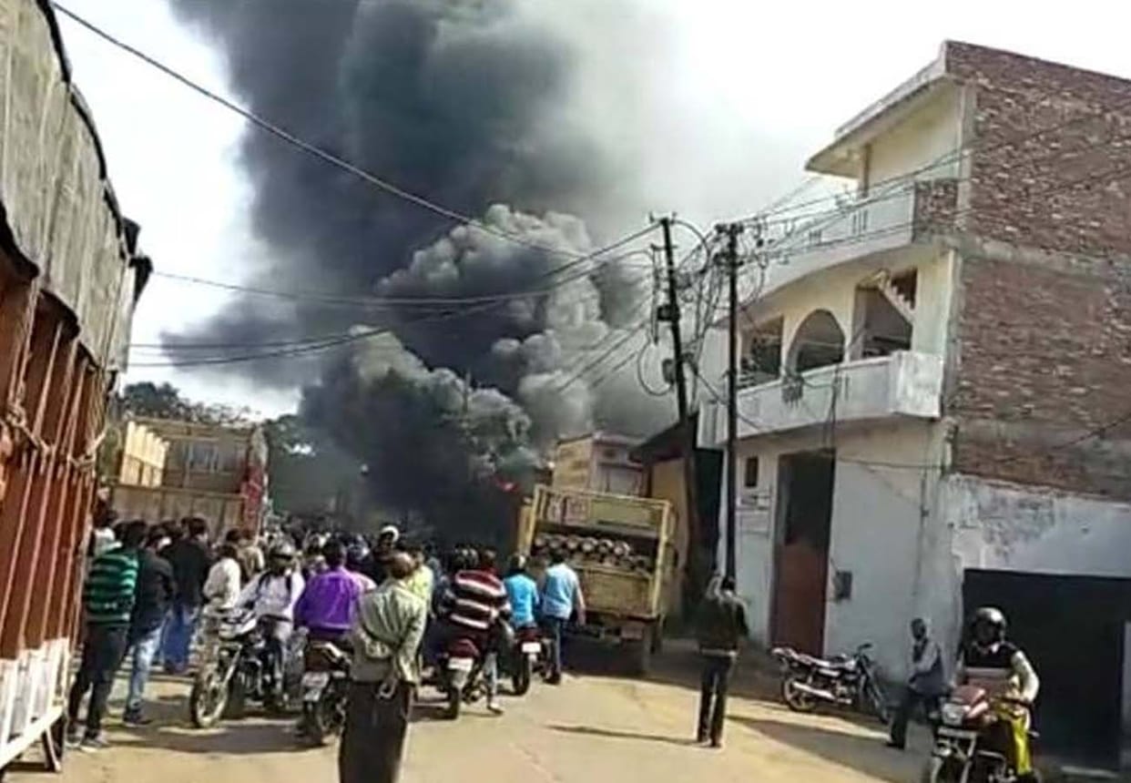 Fire in the Iron Rack Making Factory